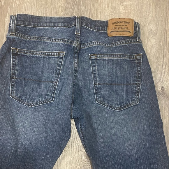 Signature by Levi Strauss Dark Wash Straight Leg Jeans Men’s 30x29 Classic Denim - Picture 3 of 6